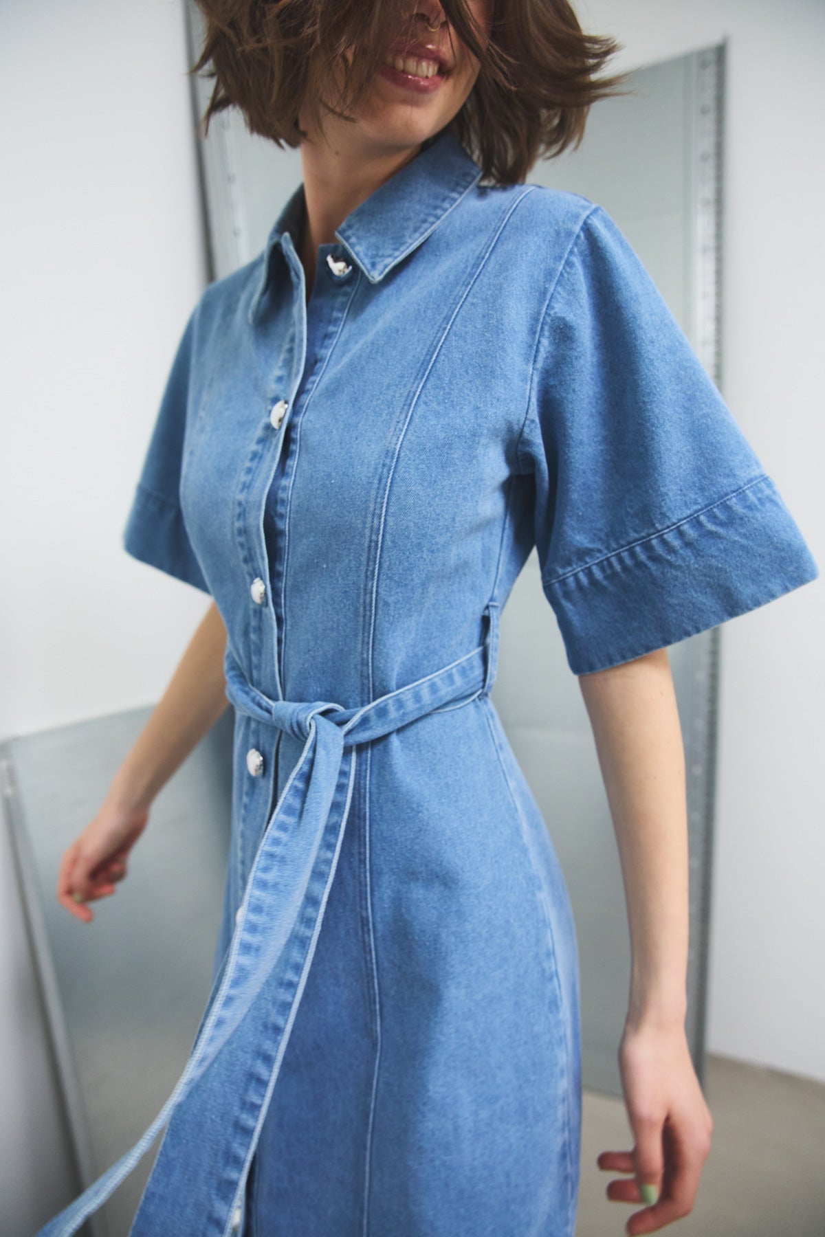 Keisley Dress Light Blue Wash von Noella