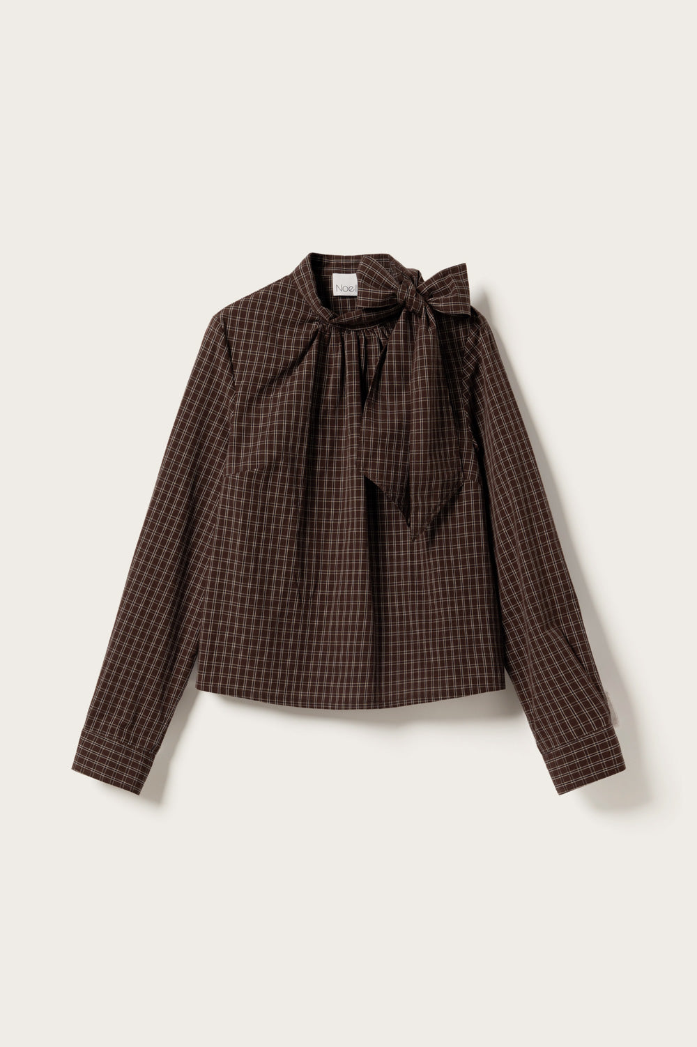 Kesha LS Blouse Cari Brown Check von Noella