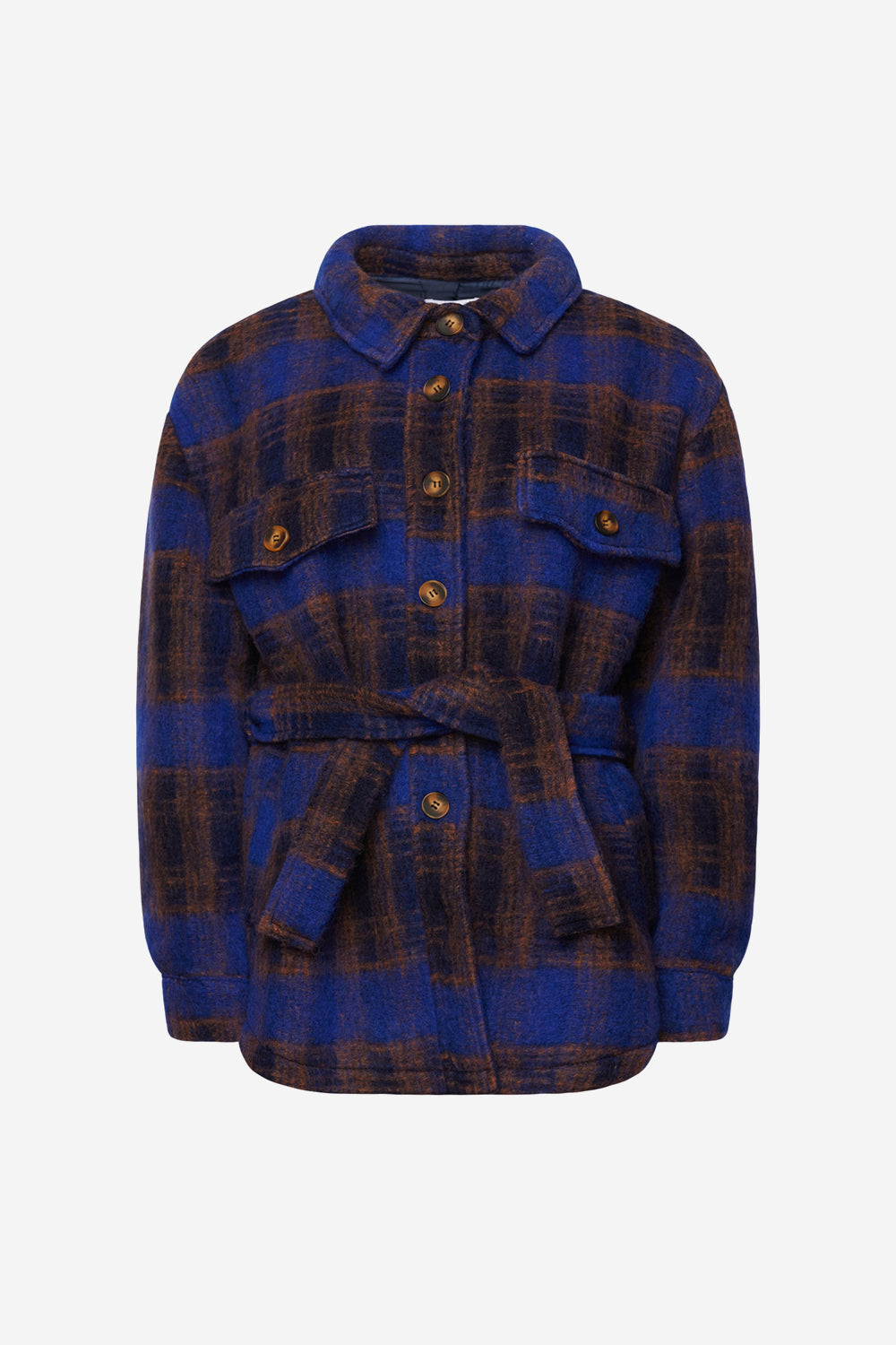 Koi Shirt Jacket Blue/navy checks von Noella