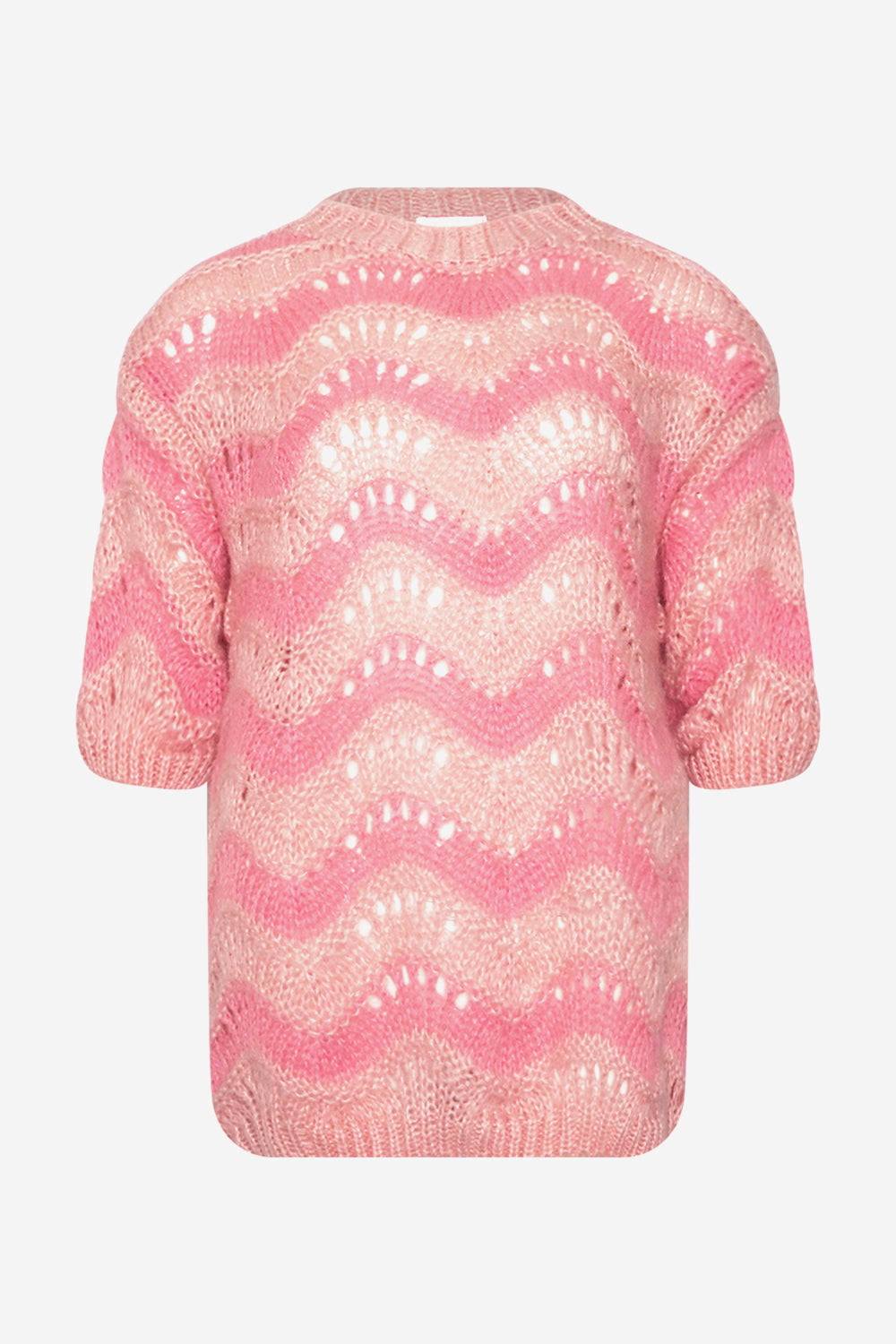 Panama Knit Short Sl Jumper Pink/Rose Mix von Noella