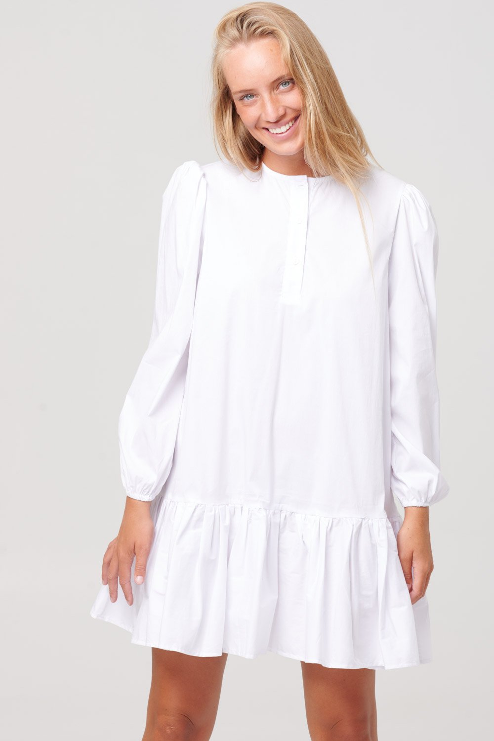 Taven Dress Poplin White von Noella