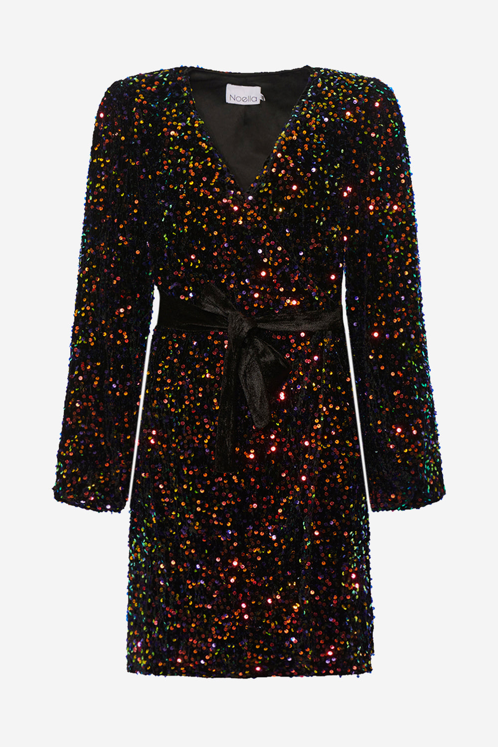Teagan Wrap Dress Black Mix von Noella