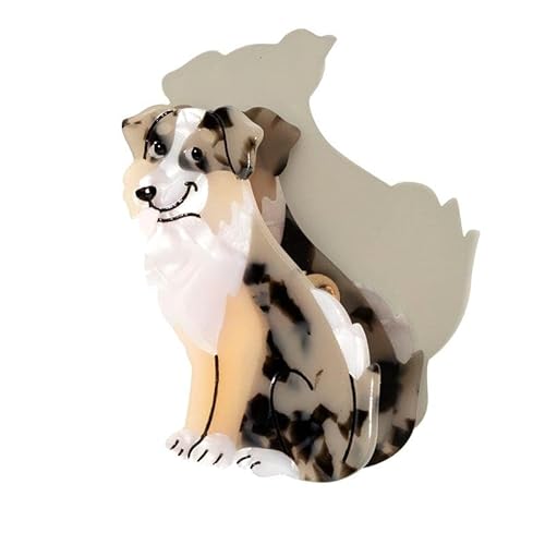 Nordstral Haarklammer Hund Australian Shepherd - Haarklammer in 8 x 5 cm, Haarspangen Damen und Haarspangen Mädchen von Nørdstrål