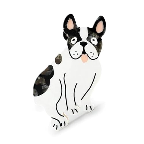 Nordstral Haarklammer Hund Französische Bulldogge - Haarklammer groß in 9,2 x 5,2 cm, Haarspangen Damen und Haarspangen Mädchen von Nørdstrål