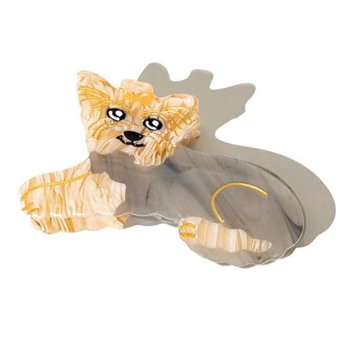 Nordstral Haarklammer Hund Yorkshire Terrier - Haarklammer groß in 8 x 4,5 cm, Haarspangen Damen und Haarspangen Mädchen von Nørdstrål