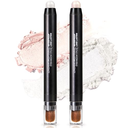 Noerrors Set aus 2 cremefarbenen Lidschatten-Stiften, Champagner-weißem Glitzerschimmer-Augen-Highlighter-Stift mit doppelseitigem Metallic-Highlighter und Innenwinkel-Augenkonturenstift Make-up-Set Noerrors Set aus 2 cremefarbenen Lidschatten-Stiften, Champagner-weißem Glitzerschimmer-Augen-Highlighter-Stift mit doppelseitigem Metallic-Highlighter und Innenwinkel-Augenkonturenstift Make-up-Set von Noerrors