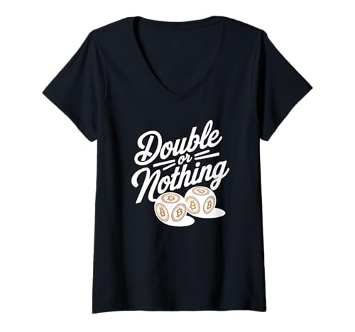 Damen doppelt oder nichts, Crypto Life, Bitcoin Crypto Trader T-Shirt mit V-Ausschnitt von Noether Sym crypto