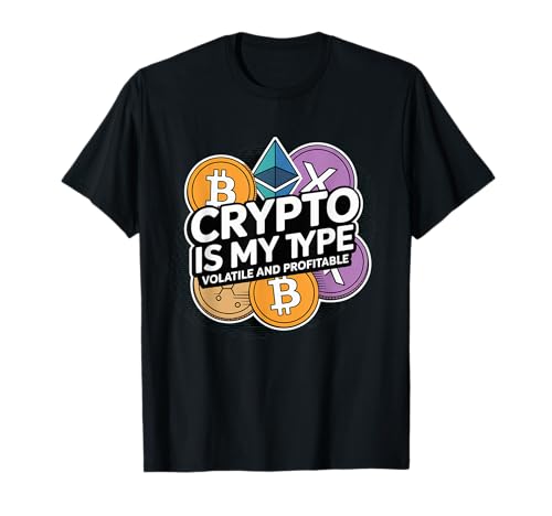 Krypto ist Mein Typ, flüchtige und profitable Mädchen Bitcoin Krypto T-Shirt von Noether Sym crypto