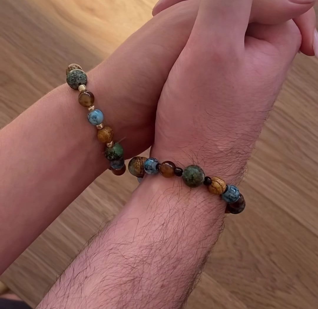 Matching Eye Colour Bracelets | Couple Friendship Sisterhood Gift For Your Loved Ones von NoeudBelle