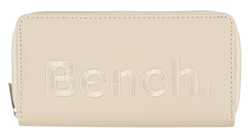 Noey & Lou Bench Damen Geldbörse XXL Portemonnaie Große Brieftasche Reißverschluss Clutch Münzörse (Beige) von Noey & Lou