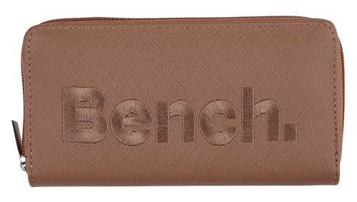 Noey & Lou Bench Damen Geldbörse XXL Portemonnaie Große Brieftasche Reißverschluss Clutch Münzörse (Braun) von Noey & Lou
