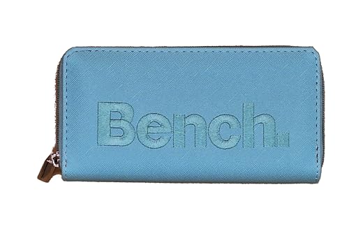 Noey & Lou Bench Damen Geldbörse XXL Portemonnaie Große Brieftasche Reißverschluss Clutch Münzörse (Hellblau) von Noey & Lou