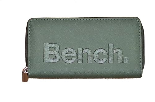 Noey & Lou Bench Damen Geldbörse XXL Portemonnaie Große Brieftasche Reißverschluss Clutch Münzörse (Schilf) von Noey & Lou