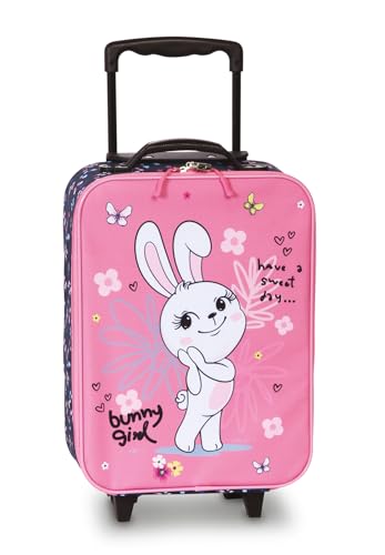 Noey & Lou Kinderkoffer Trolley Rucksack Brustbeutel Koffer Kinder Jungen Mädchen Fabrizio Weichgepäck (Bunny, M4) von Noey & Lou
