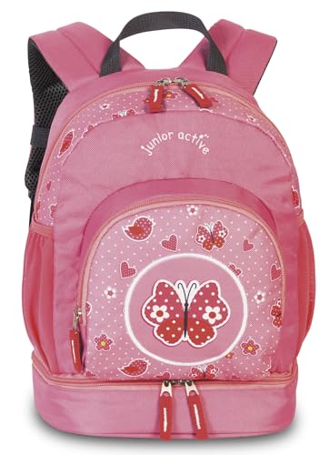 Noey & Lou Kinderkoffer Trolley Rucksack Brustbeutel Koffer Kinder Jungen Mädchen Fabrizio Weichgepäck (M2 Pink, M2) von Noey & Lou