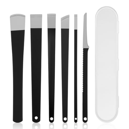 Nogeqi 6 Stück Pediküre Messer Set, Fußpflege Instrumente, Edelstahl Fusspflege Set, Hornhautentferner mit Aufbewahrungsbox für Fußpflege Nagelpflege Eingewachsene Zehennägel von Nogeqi