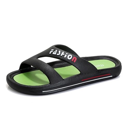 Nogkdyc Hausschuhe Herren Sommer Extra Große Größe 51 Größe Hausschuhe Für Männer Sommer Im Innenbereich Dicker Boden Nicht Rutscher Outdoor-Kleidung Plus-Size-Hausschuhe Für Männer-Grün-50-51 von Nogkdyc