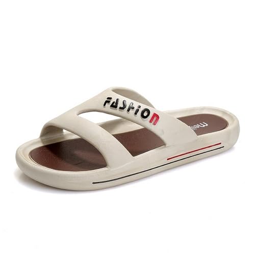 Nogkdyc Hausschuhe Herren Sommer Extra Große Größe 51 Größe Hausschuhe Für Männer Sommer Im Innenbereich Dicker Boden Nicht Rutscher Outdoor-Kleidung Plus-Size-Hausschuhe Für Männer-braun-48-49 von Nogkdyc