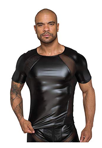 Herren T-Shirt im Wetlook M387 M von Noir Handmade