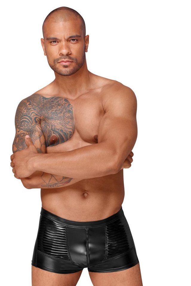 Noir Handmade Boxershorts Powerwetlook Boxer-Short Herren Boxershort Wetlook-Short Herrenslip Unterhosen in schwarz, Made in EU von Noir Handmade