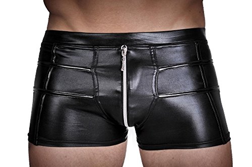 Noir Handmade Clubwear Herren-Boxershort Wetlook schwarz Partykleidung Unterwäsche Größe 2XL von Noir Handmade