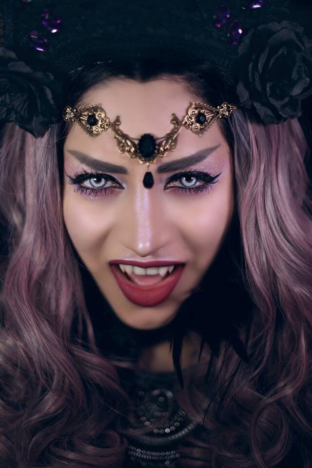 Bronze Fantasy Haarreif Mit Schwarzen Gems-Gothic Haarreif-Bronze Haarreif-Fantasy Haarreif-Gothic Kopfschmuck-2In1-Halskette von NoirRomantique