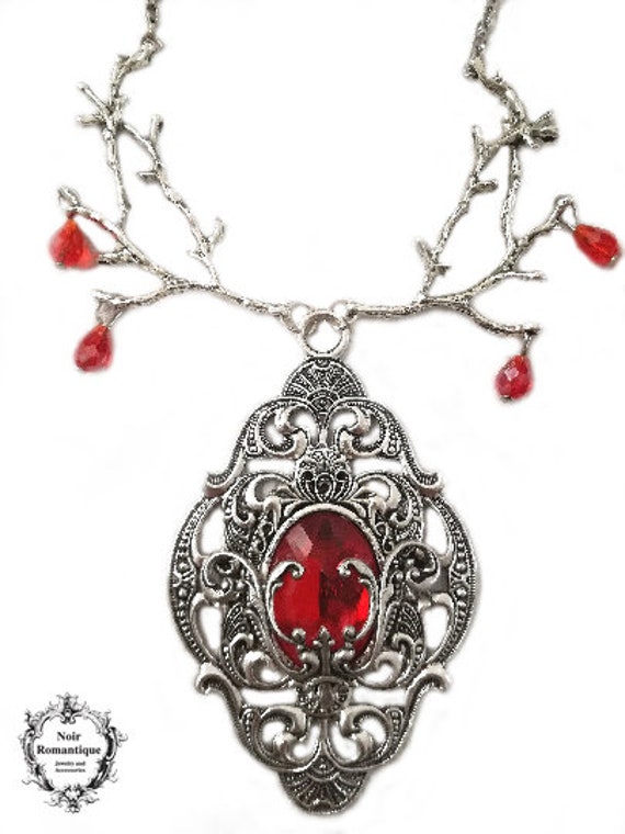 Valentinstag+Mina Anhänger, Gothic Halskette, Anhänger, Gothic Schmuck von NoirRomantique