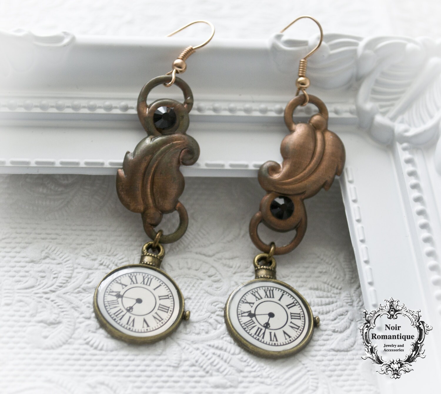 steampunk Vintage Rustikalere Uhren Haken Ohrringe Ohrringe-steampunk Schmuck-Vintage Ohrringe-Schmuck von NoirRomantique