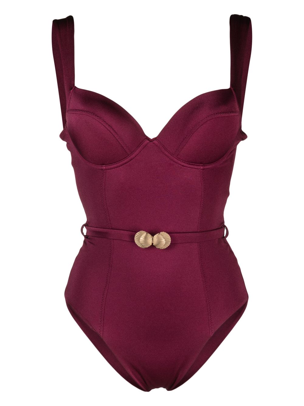 Noire Swimwear Badeanzug mit Corsage - Rosa von Noire Swimwear