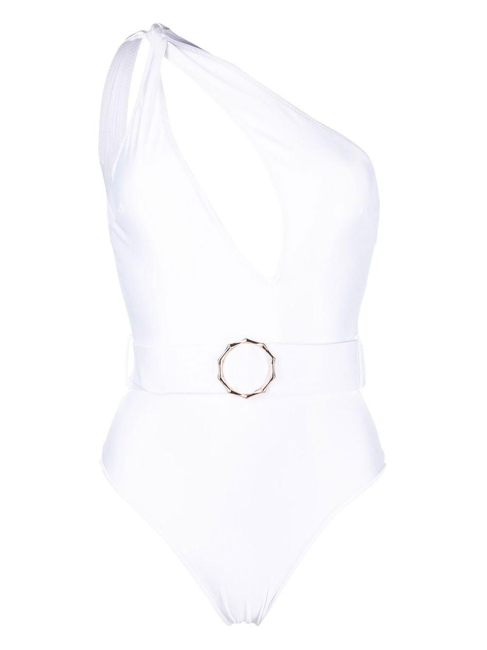 Noire Swimwear Badeanzug mit Gürtel - Weiß von Noire Swimwear