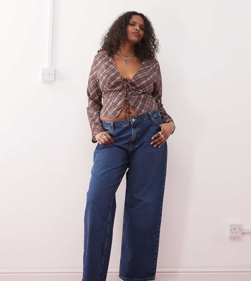 Noisy May Curve - Alexa - Jeans in dunkelblauer Waschung mit geradem Schnitt Noisy May Curve - Alexa - Jeans in dunkelblauer Waschung mit geradem Schnitt von Noisy May Curve