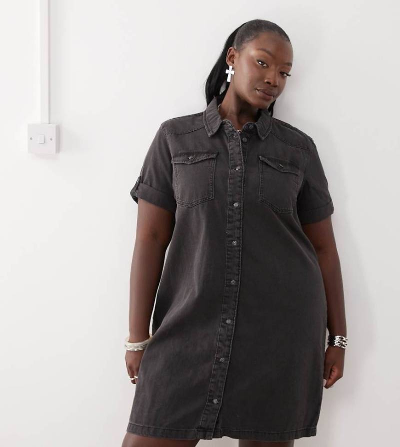 Noisy May Curve - Jeanskleid in Schwarz von Noisy May Curve
