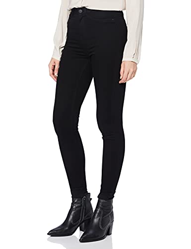 Noisy May NOS DE Damen Nmcallie Hw Vi023bl Noos Skinny Jeans, Schwarz (Black Denim Black Denim), 25W/30L von Noisy may