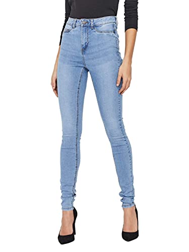 Noisy May NOS DE Damen Nmcallie Hw Vi059lb Noos Skinny Jeans, Blau(blaulight Blue Denim), 31W / 32L EU von Noisy may