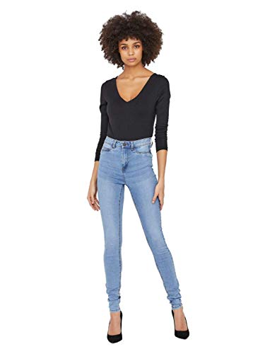 Noisy May NOS DE Damen Nmcallie Hw Vi059lb Noos Skinny Jeans, Blau(blaulight Blue Denim), 26W / 30L EU von Noisy may