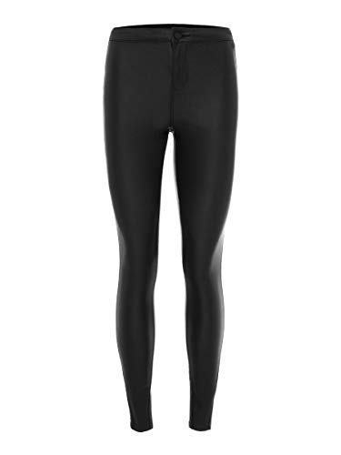 Noisy May NOS DE Damen Nmella Super Hw Coated Bukser Noos Hose, Schwarz (Black Black), M / 32L EU von Noisy may