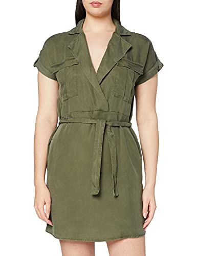 Noisy may Damen Nmvera S/S Endi Tencel Shirt Dress Noos Kleid, Olive Night, S EU von Noisy may