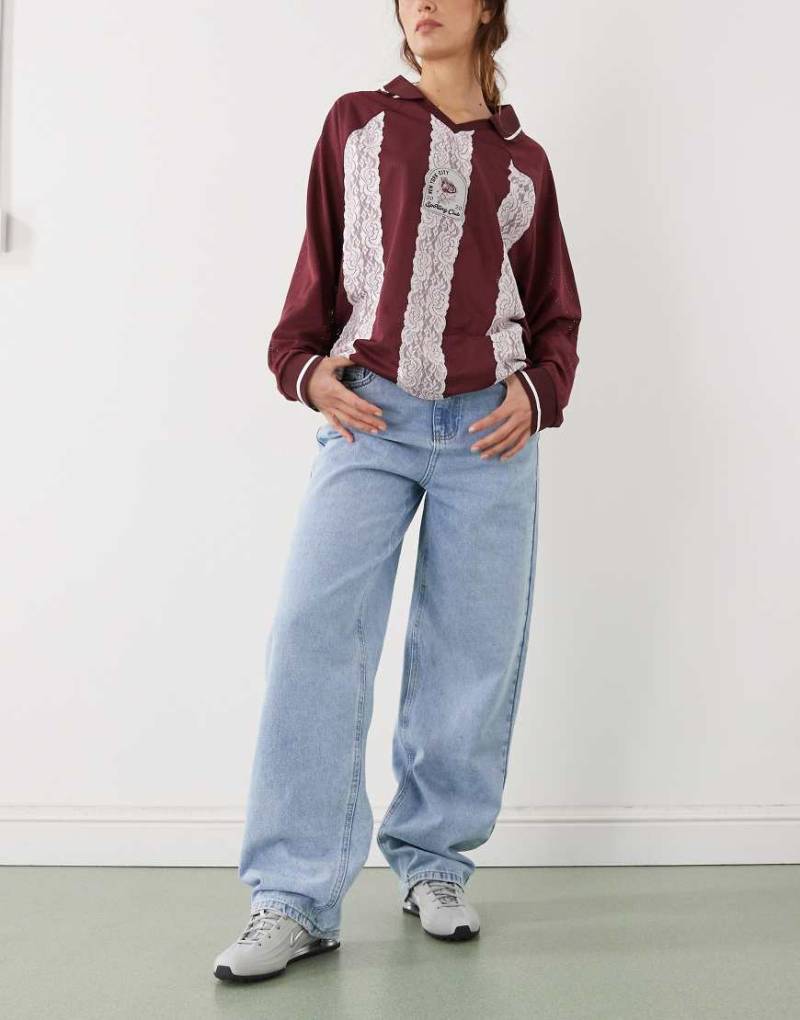 Noisy May - Alexa - Jeans in Hellblau mit mittelhohem Bund und weitem Bein von Noisy May