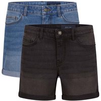 Noisy May Jeans Shorts Damen High Waist BeLucky 2er Pack von Noisy May