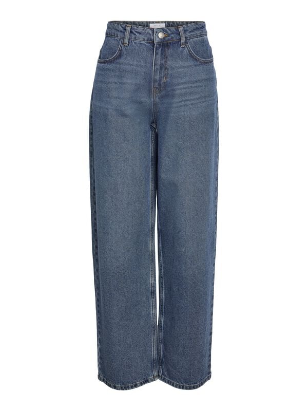 Noisy May Jeans - NMALEXA NW REG JEANS FO055MB NOOS - W25L32 bis W32L32 - für Damen - Größe W26L32 - blau von Noisy May