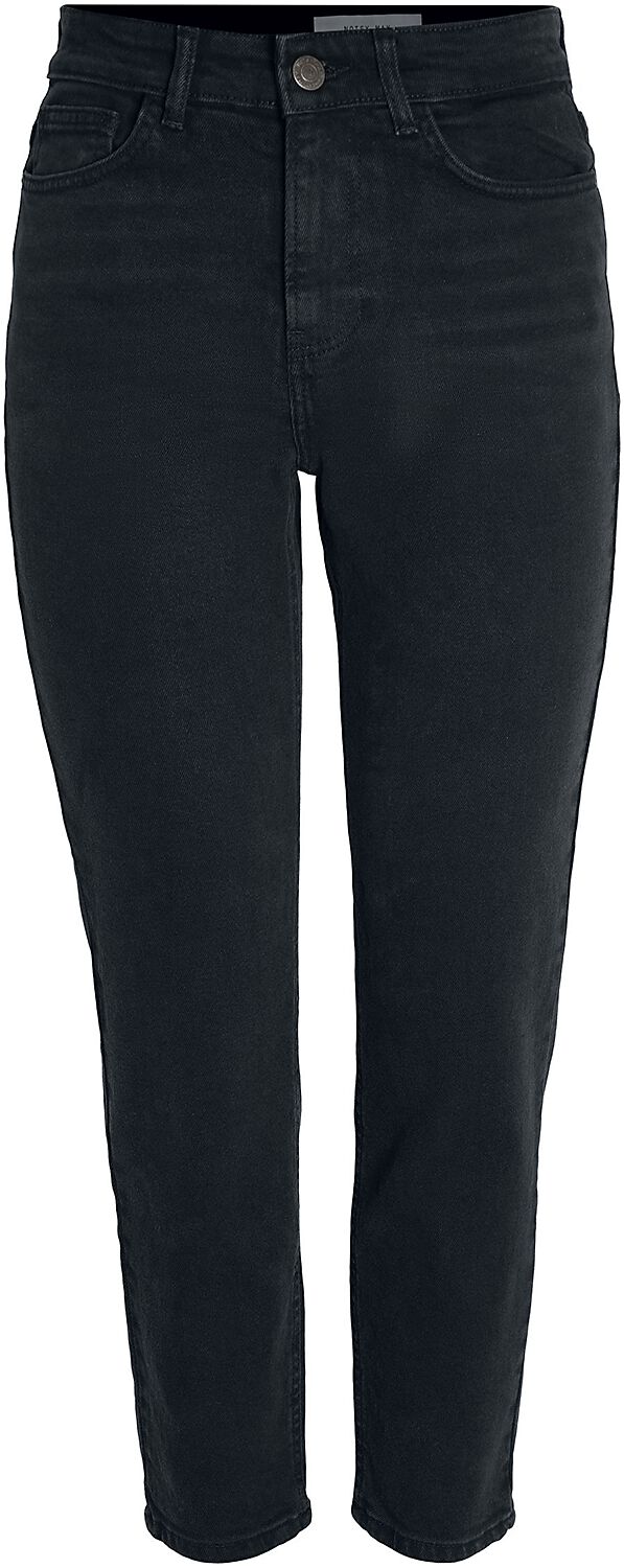 Noisy May Jeans - NMMONI HW STRAIGHT ANK BLACK JEANS NOOS - W25L30 bis W26L30old - für Damen - Größe W25L30 - schwarz von Noisy May