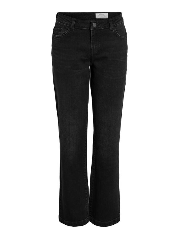 Noisy May Jeans - NMNILA LW WIDE JEANS AZ423BL NOOS - W25L32 bis W31L32 - für Damen - Größe W30L30 - schwarz von Noisy May