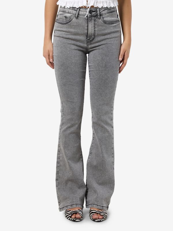 Noisy May Jeans - NMSALLIE HW SKINNY JEAN VI545LG FWD NOOS - W26L32 bis W28L32 - für Damen - Größe W26L32 - grau von Noisy May