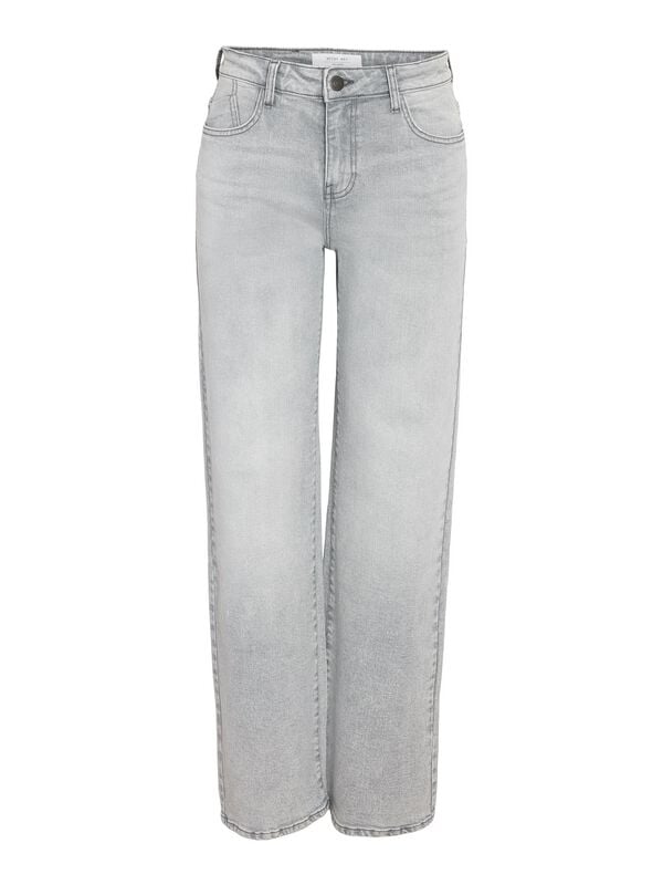 Noisy May Jeans - NMYOLANDA NW WIDE JEANS AZ277LG FWD NOOS - W26L32 bis W31L34 - für Damen - Größe W27L34 - grau von Noisy May