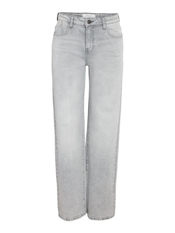 Noisy May Jeans - NMYOLANDA NW WIDE JEANS AZ277LG FWD NOOS - W26L32 bis W31L34 - für Damen - Größe W29L32 - grau von Noisy May