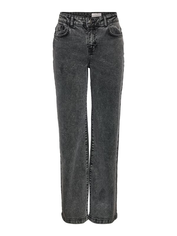 Noisy May Jeans - NMYOLANDA NW WIDE JEANS AZ391DG FWD NOOS - W25L32 bis W32L32 - für Damen - Größe W27L32 - grau Noisy May Jeans - NMYOLANDA NW WIDE JEANS AZ391DG FWD NOOS - W25L32 bis W32L32 - für Damen - Größe W27L32 - grau von Noisy May