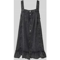 Noisy May Jeanskleid mit Knopfleiste Modell 'OREGON' in Anthrazit, Größe L von Noisy May
