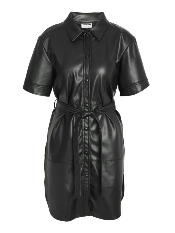 Noisy May Kleid knielang - NMANDY PU 2/4 SHIRTDRESS NOOS - XS - für Damen - Größe XS - schwarz Noisy May Kleid knielang - NMANDY PU 2/4 SHIRTDRESS NOOS - XS - für Damen - Größe XS - schwarz von Noisy May