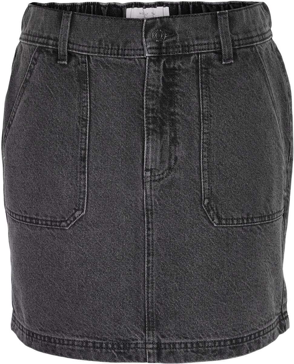 Noisy May Kurzer Rock - NMRegina HW Denim Skirt VI431DG NOOS - XS bis L - für Damen - Größe M - grau von Noisy May