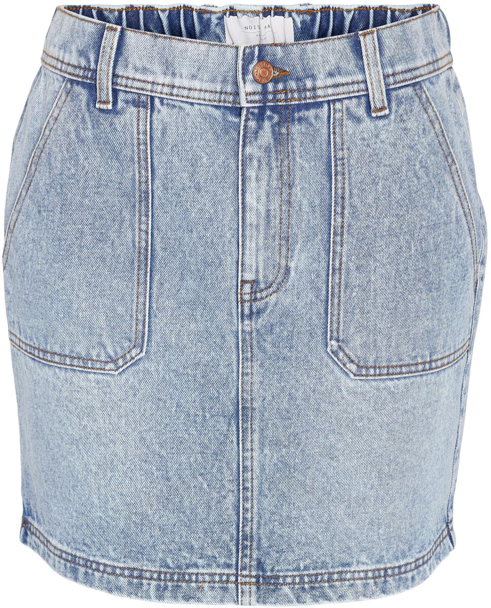 Noisy May Kurzer Rock - NMRegina HW Denim Skirt VI431DG NOOS - XS bis L - für Damen - Größe M - hellblau von Noisy May